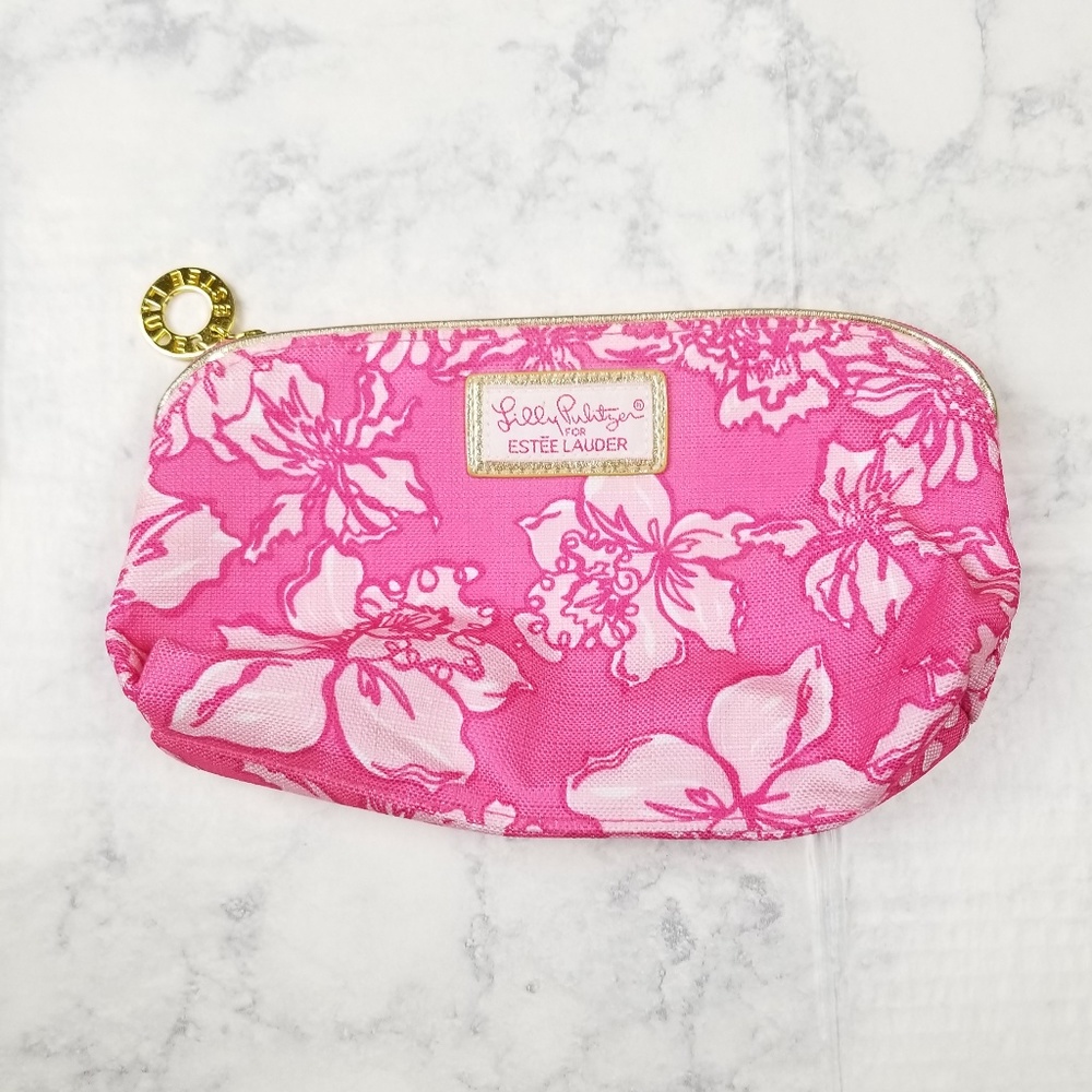 Lilly Pulitzer make up bag Pink Floral print